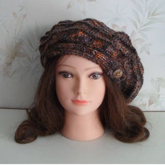 Womens winter hat - Beanie - Knit hat – Hat for women - Wool hat – Beret hat – French beret - Beanie for women - Winter hat - Slouchy beanie