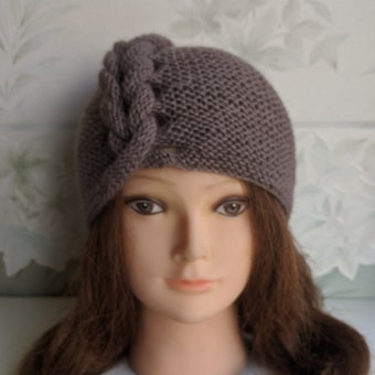 Winter Chunky Hand Knit - Cable Knit Beanie - ASIAN Spikelet hat for women - Hat for women - Beanie for women - Beanie - Hat - Cap