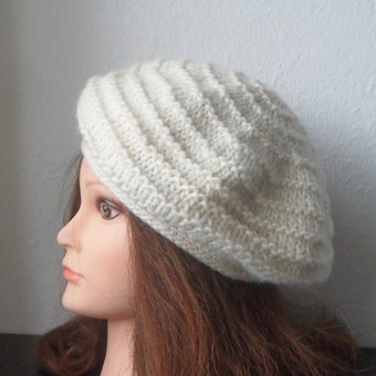 Womens winter hat - Beanie - Knit hat – ARISTOCRATS hat for women - Wool hat – Beret hat – French beret - Beanie for women - Winter hat