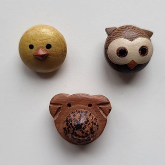 Animal HANDMADE buttons in pieces (not sets)/ Buttons baby/ Horse button/ Chick button/ Owl button/ Child button/ Gift under 10 pounds/ gift